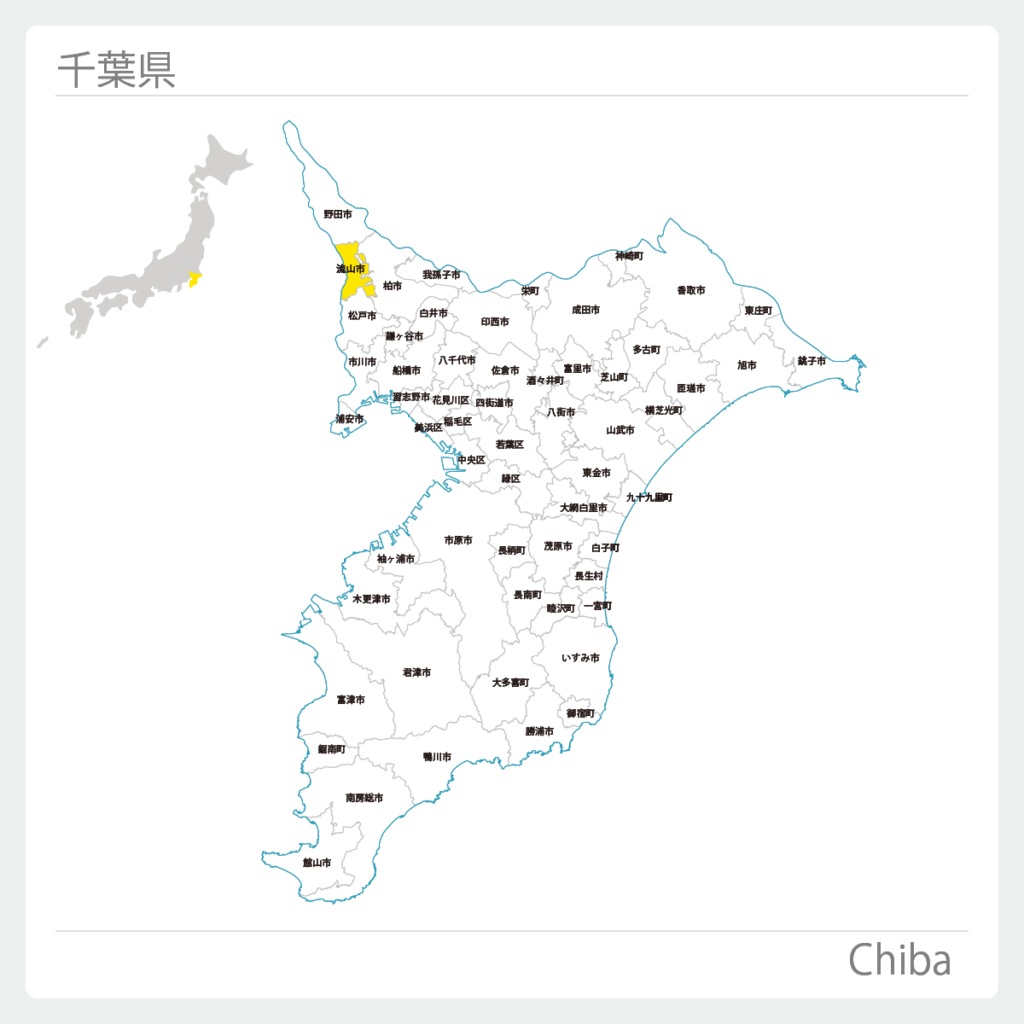 千葉県流山市地図