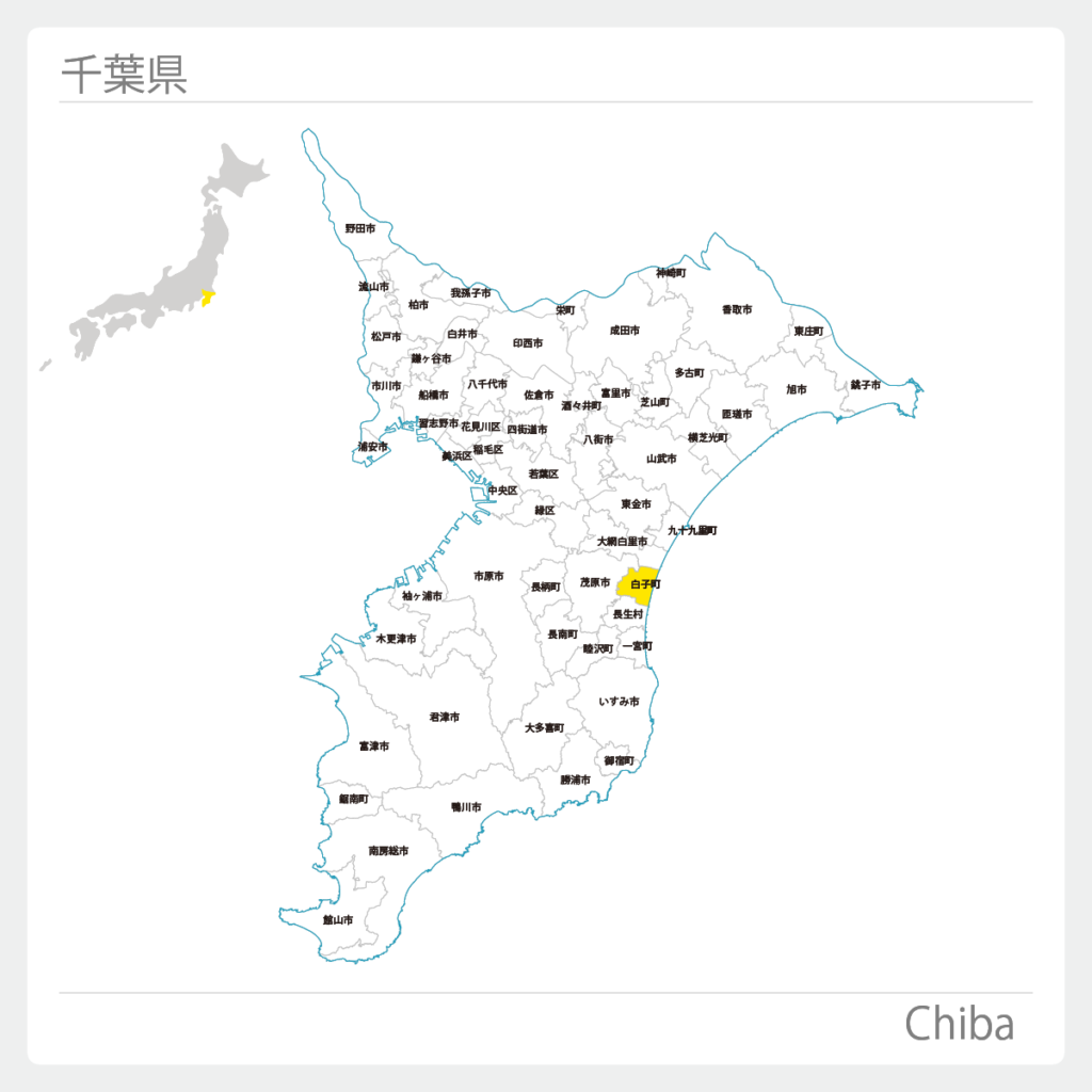 千葉県白子町地図