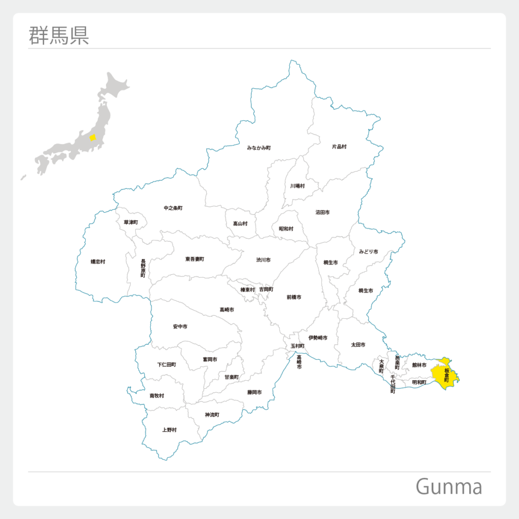 群馬県邑楽郡板倉町地図