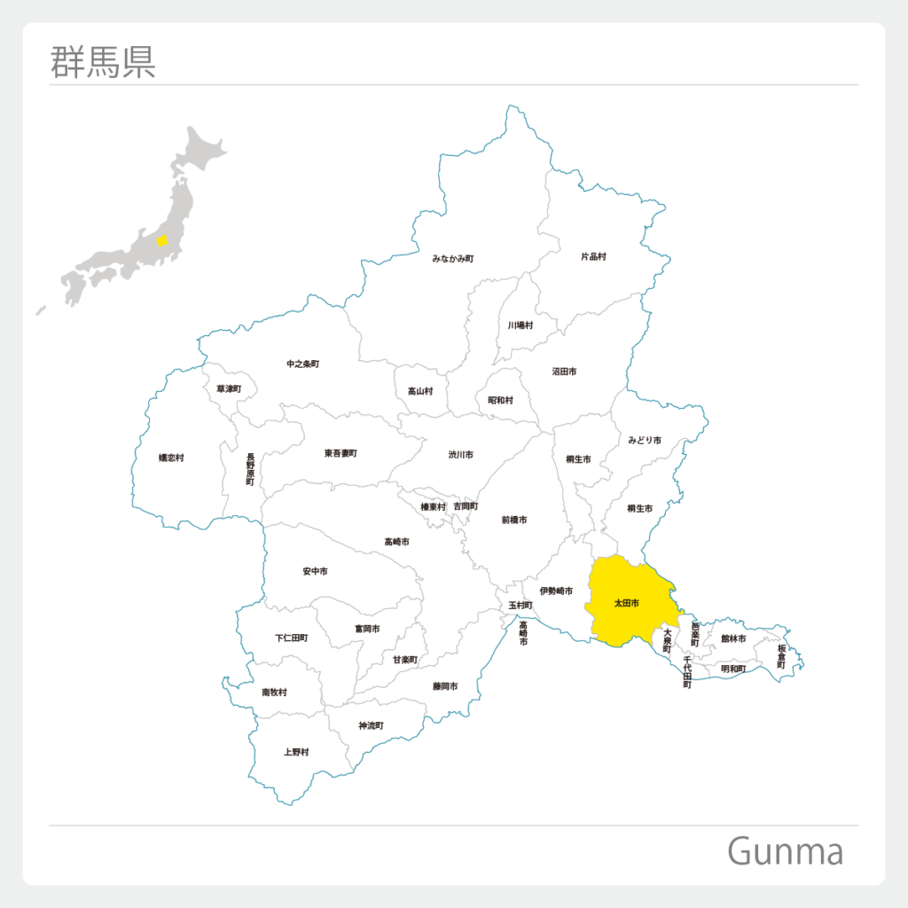 群馬県太田市地図