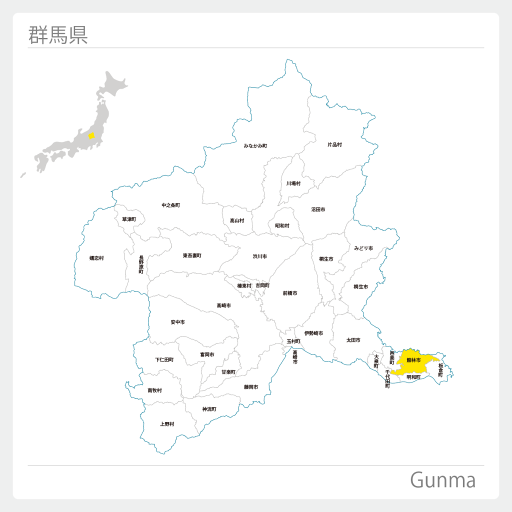 群馬県館林市地図