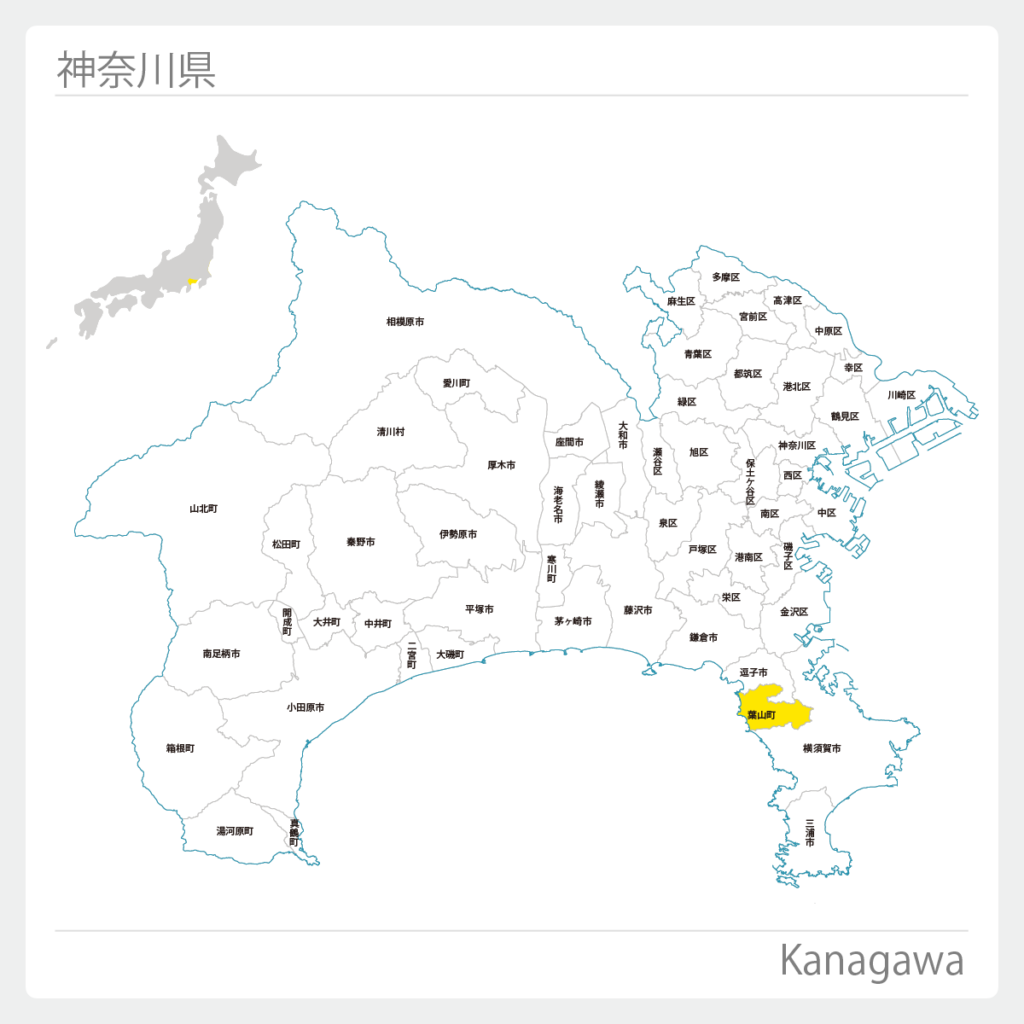 神奈川県三浦郡葉山町地図