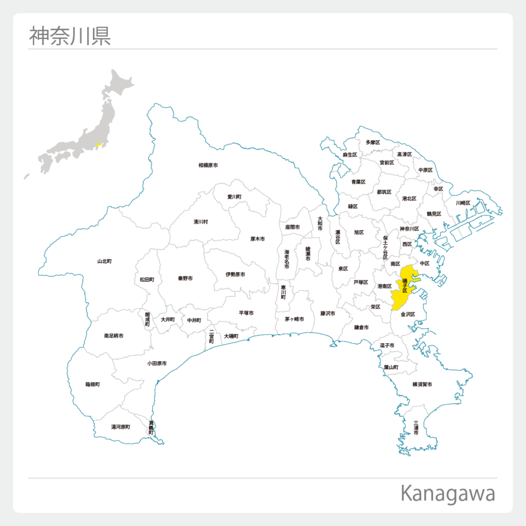 神奈川県横浜市磯子区地図