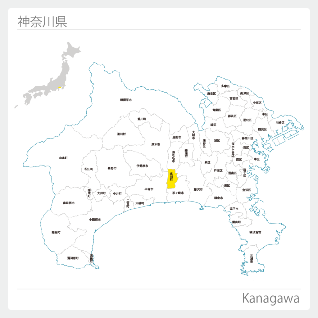 神奈川県高座郡寒川町地図